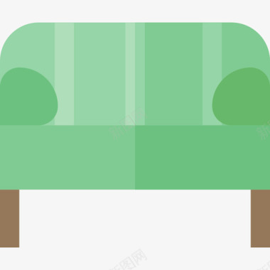沙发床家具颜色扁平图标图标