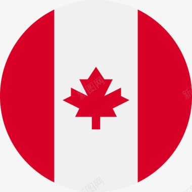 圆形时间轴加拿大国旗圆形图标图标