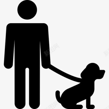 哈士奇狗人和狗家庭类型填充图标图标