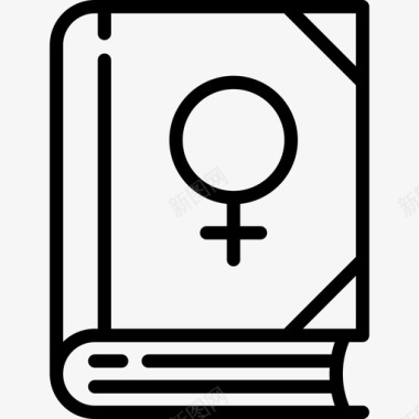 书籍妇女节元素线性图标图标