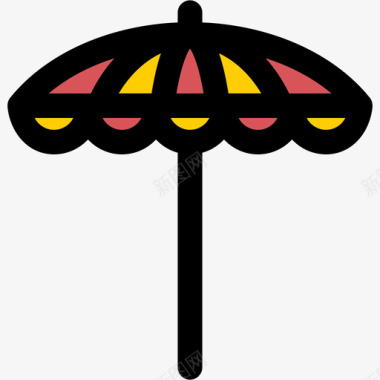 太阳伞彩色旅游观光光圆图标图标