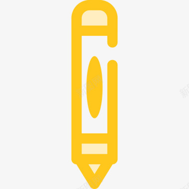 铅笔学校元素6黄色图标图标