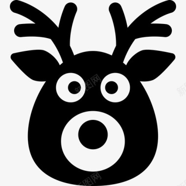 驯鹿动物圣诞礼物图标图标