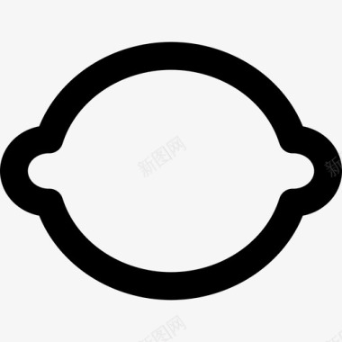 柠檬食品和烹饪直系图标图标