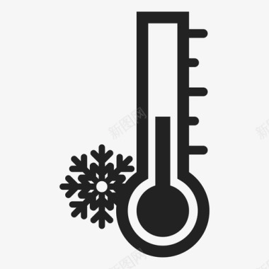 冷电风扇温度冷热图标图标