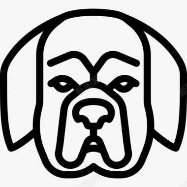 纽芬兰犬种头直系图标图标