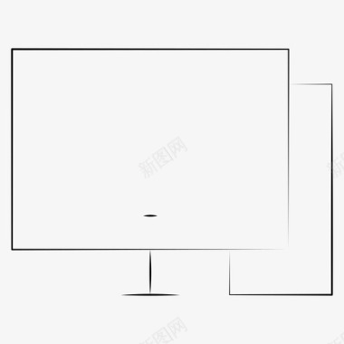 电脑标志电脑手绘办公室图标图标