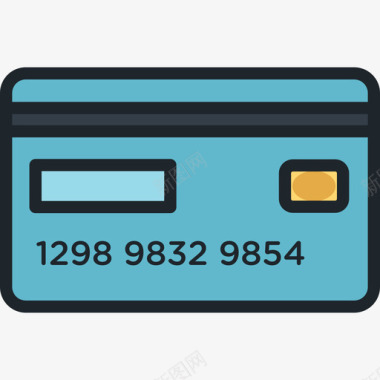 信用卡宣传册信用卡酒店服务3线性颜色图标图标