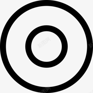 记录圆形按钮最小通用主题线性图标图标