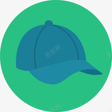 帽子帽子衣服和鞋子圆形扁平图标图标