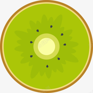 团队图标猕猴桃食物9扁平图标图标