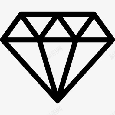 钻石时尚婚礼和爱情图标图标