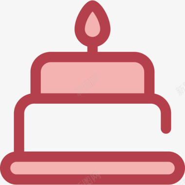 派对生日蛋糕生日派对5红色图标图标
