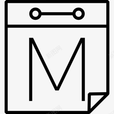 字母M图标trader浅圆形图标