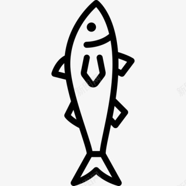 鱼西班牙传统元素直纹图标图标