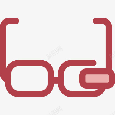 谷歌眼镜工具8红色图标图标