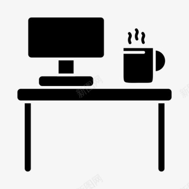 工作电脑桌子图标图标