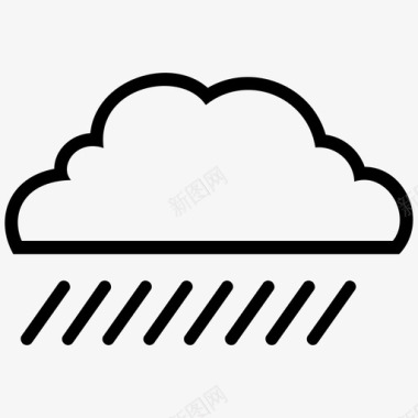 阴天雨气候云图标图标