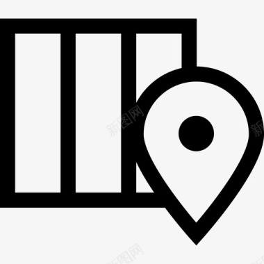 地图地图和旗帜混合旅游元素图标图标