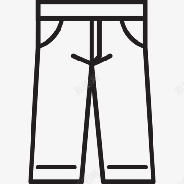 长裤时尚和精品直线型图标图标