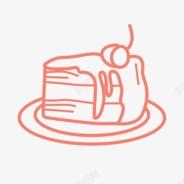 蛋糕奶油食物图标图标