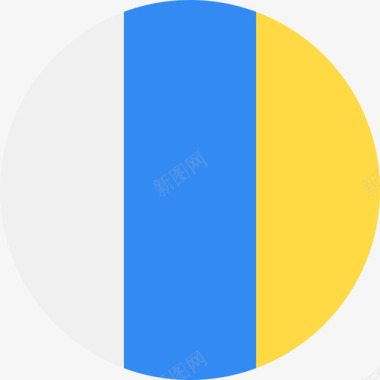 加那利群岛国旗圆形图标图标