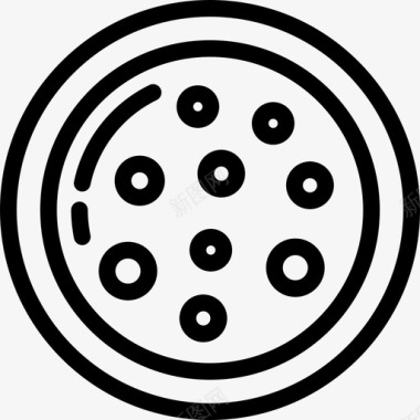 披萨食品和餐厅直系图标图标