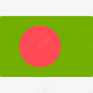 矩形孟加拉国矩形旗图标图标