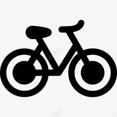 交通指示牌自行车交通健身和健康的生活方式图标图标