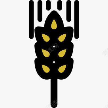 小麦农家乐原色图标图标