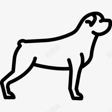 罗威犬犬种全身直系图标图标