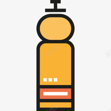 透明塑料瓶塑料瓶运动4线性颜色图标图标