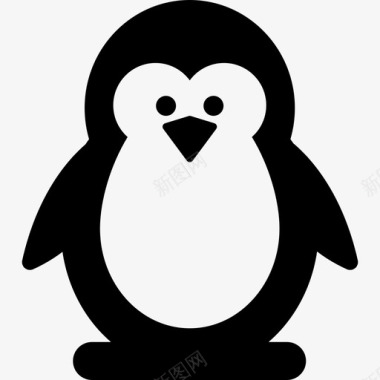 企鹅动物圣诞礼物图标图标