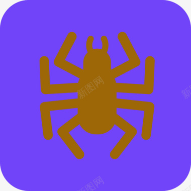 蜘蛛动物色彩万圣节元素图标图标