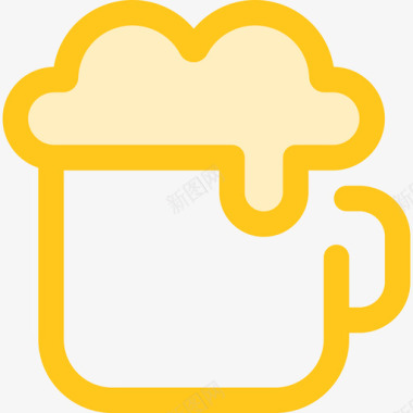 啤酒生日派对10黄色图标图标