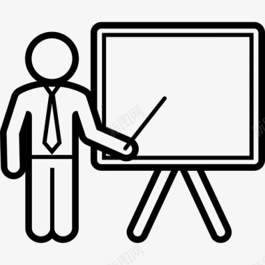 教师和董事会商务黑板图标图标