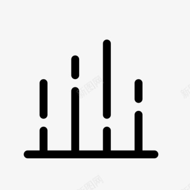 分析矢量图堆叠图表分析条形图图标图标