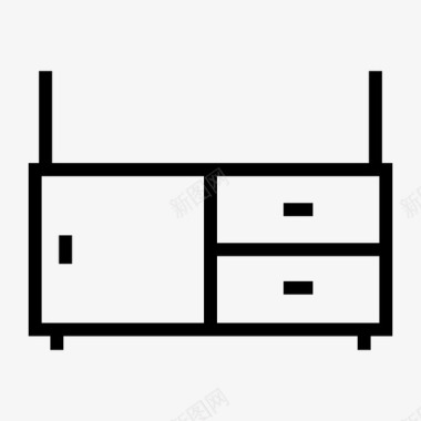 室内的衣柜箱子家具图标图标