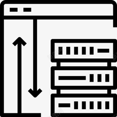 WWW浏览器浏览器网页和编程线性图标图标