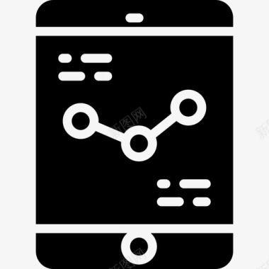 手机标志智能手机搜索引擎优化分析实心填充图标图标