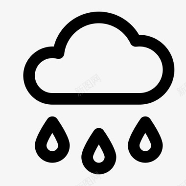 阴天图标阵雨阴天雨图标图标