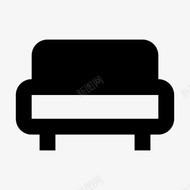 沙发床休息室图标图标