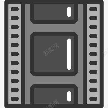 照片电影元素3线颜色图标图标