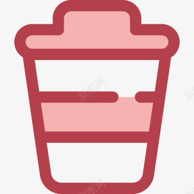 咖啡杯商务和办公2红色图标图标