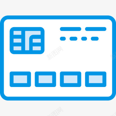 营销信用卡商务和营销蓝色图标图标