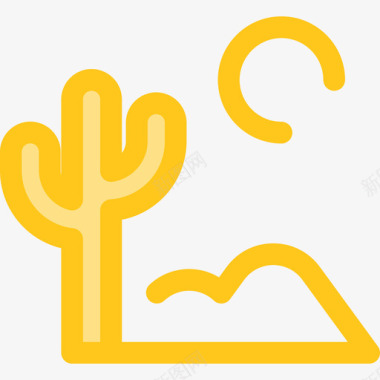 沙漠风景11黄色图标图标