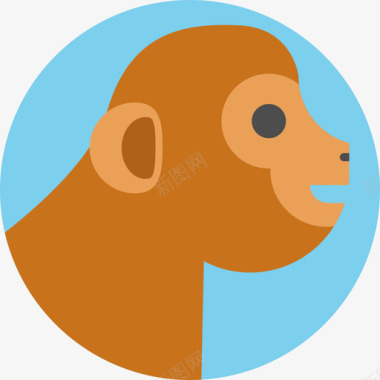 收藏猴子动物动物收藏图标图标
