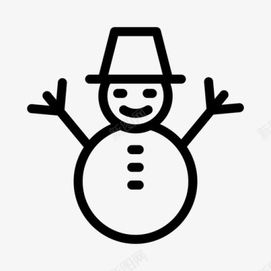 冬天的雪人雪人童年装饰图标图标