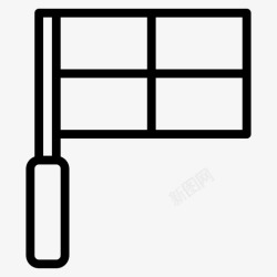裁判旗矢量图旗裁判足球越位图标高清图片