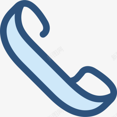 蓝色矩形电话联系人3蓝色图标图标